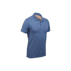 Koszulka polo turystyczna TRAVEL 100 męska. Brązowe koszulki polo QUECHUA, m, z krótkim rękawem. Za 59,99 zł.