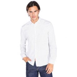 Tom Tailor Denim Koszula Biały. Białe koszule męskie TOM TAILOR DENIM, xxl, bez wzorów, z bawełny, bez kołnierzyka, z długim rękawem. Za 154,95 zł.