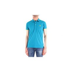 Koszulki polo z krótkim rękawem U.S Polo Assn. 51598-50313. Niebieskie koszulki męskie U.S. Polo Assn., s, bez wzorów, z krótkim rękawem. Za 237,84 zł.