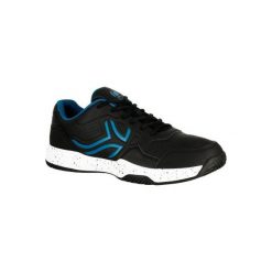 BUTY tenisowe TS190 męskie na tawrdą nawierzchnię. Czarne buty sportowe męskie marki ARTENGO, z poliesteru, bez zapięcia, tenisowe. Za 119,99 zł.