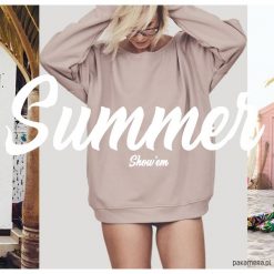 Show'em Sweatshirt Cappucciono. Szare bluzy damskie Pakamera, bez wzorów, bez rękawów, bez kaptura. Za 279,00 zł.