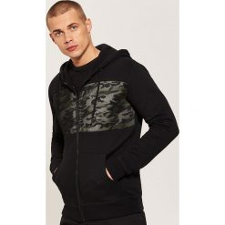 Bluza z kontrastowymi wstawkami - Czarny. Czarne bluzy męskie rozpinane House, l. Za 119,99 zł.