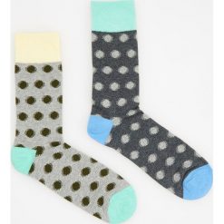 Kapcie męskie: 2 pack skarpet w kropki – Zielony