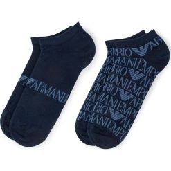 Zestaw 2 par niskich skarpet unisex EMPORIO ARMANI - 302228 9P284 02139 r.39/46 Blu/Avio. Niebieskie skarpetki damskie Emporio Armani, bez wzorów, z elastanu. Za 79,00 zł.