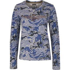 Bluzka Aeronautica Militare. Niebieskie bluzki damskie Aeronautica Militare, moro, z długim rękawem, długie, bez kaptura. Za 269,00 zł.