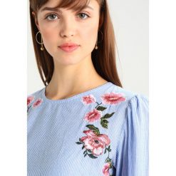 Bluzki damskie: Warehouse EMBROIDERED PUFF SLEEVE TOP Bluzka white