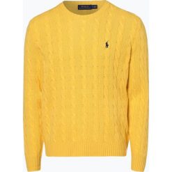 Polo Ralph Lauren - Męski sweter z wełny merino z dodatkiem kaszmiru, żółty. Żółte bez kategorii Polo Ralph Lauren, m, z wełny, polo. Za 839,95 zł.