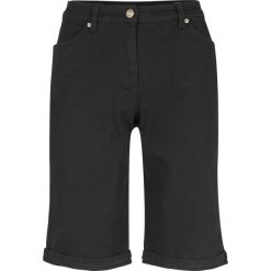 Bermudy modelujące sylwetkę ze stretchem bonprix czarny. Czarne spodnie damskie bonprix. Za 79,99 zł.