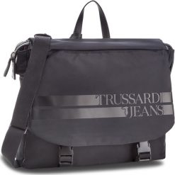Torba na laptopa TRUSSARDI JEANS - Turati Brief 71B00091 K299. Czarne torby męskie skórzane Trussardi Jeans, z jeansu, młodzieżowe. W wyprzedaży za 319,00 zł.