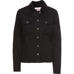 Kurtka dżinsowa bonprix czarny twill. Czarne kurtki damskie marki bonprix, bez wzorów, bez kaptura. Za 99,99 zł.
