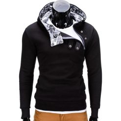 Bluzy męskie: BLUZA MĘSKA Z KAPTUREM ROZPINANA PACO – CZARNA/MORO