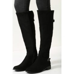 Buty zimowe damskie: Czarne Zamszowe Kozaki Your Shoes