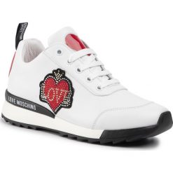 Sneakersy LOVE MOSCHINO - JA15722G08JD0100 Bianco. Białe półbuty damskie Love Moschino, ze skóry ekologicznej. Za 1039,00 zł.