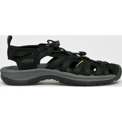 Keen - Sandały. Czarne sandały damskie Keen, bez wzorów, ze skóry, z okrągłym noskiem, bez obcasa, na sznurówki, outdoorowe. W wyprzedaży za 249,90 zł.