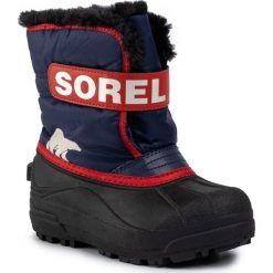 Śniegowce SOREL - Childrens Snow Commander NC1960 Noctural/Sail Red 591. Niebieskie śniegowce chłopięce Sorel, bez zapięcia. W wyprzedaży za 209,00 zł.