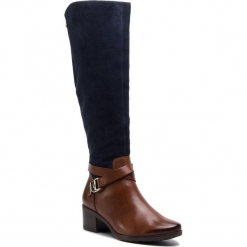 Kozaki CAPRICE - 9-25609-21 Cognac Multi 388. Brązowe buty zimowe damskie Caprice, ze skóry. W wyprzedaży za 359,00 zł.