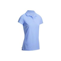 Koszulka polo do golfa 100 damska. Czarne bluzki damskie INESIS, s, bez wzorów, z bawełny, bez rękawów. Za 19,99 zł.