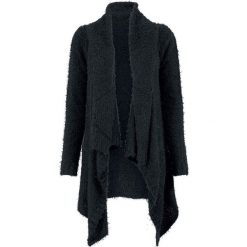 Urban Classics Ladies Knit Feather Cardigan Kardigan damski czarny/czarny. Czarne swetry damskie marki Urban Classics, xl, ze splotem, eleganckie. Za 121,90 zł.