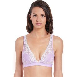 Biustonosz Wacoal Embrace Lace Bralette. Białe biustonosze Wacoal, w koronkowe wzory, z tkaniny. Za 167,99 zł.