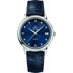 ZEGAREK OMEGA De Ville Prestige Co-Axial 424.13.33.20.53.001. Niebieskie zegarki damskie OMEGA, ze stali. Za 14400,00 zł.