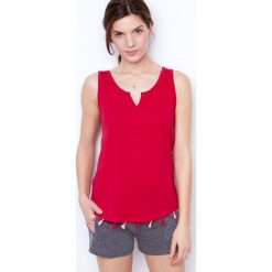 Etam - Top piżamowy. Różowe piżamy damskie Etam, xs, bez wzorów, z bawełny, bez rękawów. W wyprzedaży za 29,90 zł.