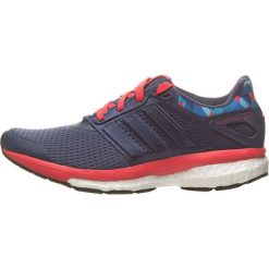 Buty "Supernova Glide 8" w kolorze granatowo-różowym do biegania. Różowe buty sportowe damskie Adidas, z materiału, do biegania. W wyprzedaży za 279,95 zł.