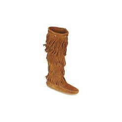 Kozaki Minnetonka 5 LAYER FRINGE BOOT. Brązowe kozaki damskie marki Minnetonka. Za 575,20 zł.