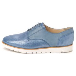 Geox Półbuty Damskie Kookean 37 Niebieski. Niebieskie półbuty damskie marki Geox, bez wzorów, eleganckie, bez obcasa, bez zapięcia. W wyprzedaży za 293,00 zł.