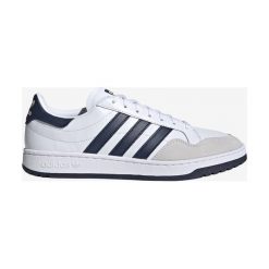 Adidas Originals Team Court Tenisówki Niebieski Biały. Niebieskie trampki męskie adidas Originals, bez wzorów, ze skóry, bez zapięcia. Za 343,95 zł.