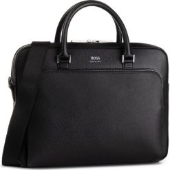 Torba BOSS - Signature_Slim 50406975 001. Czarne torby męskie skórzane Boss, bez wzorów, ze skóry, młodzieżowe. Za 2789,00 zł.