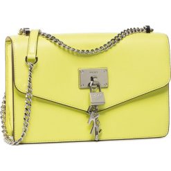 Torebka DKNY - Elissa Lg Shouldr Fl R9431281 Citron CIT. Żółte listonoszki damskie DKNY, bez wzorów, ze skóry, bez dodatków. Za 979,00 zł.
