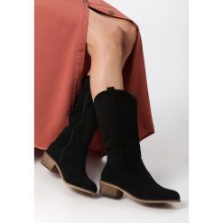Czarne Kowbojki Rankfind. Czarne kozaki damskie Born2be, na zimę, przed kolano, bez obcasa, na obcasie, na zamek. Za 169,99 zł.
