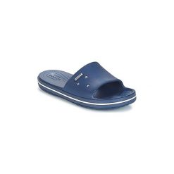 Klapki Crocs CROCBAND III SLIDE. Niebieskie klapki damskie Crocs, bez wzorów, bez obcasa. Za 109,70 zł.