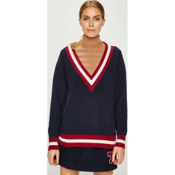 Tommy Jeans - Sweter. Niebieskie swetry klasyczne damskie marki Tommy Jeans, s, z bawełny. W wyprzedaży za 269,90 zł.