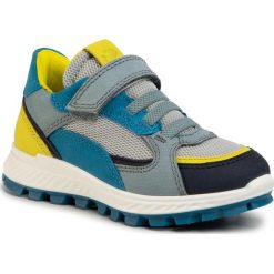 Sneakersy ECCO - Exostrike Kids 76189251905 Night Sky/Sulphur/Trooper/Ol. Blue. Niebieskie trampki chłopięce ecco, bez wzorów, ze skóry ekologicznej, na rzepy. W wyprzedaży za 299,00 zł.