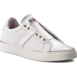 Sneakersy NAPAPIJRI - Alicia 16771592 White/Silver N02. Szare półbuty damskie Napapijri, ze skóry. W wyprzedaży za 259,00 zł.