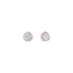 Kolczyki TWINKLE GREY - mosiądz, agat. Czarne kolczyki damskie Cosmostones, z agatem, z mosiądzu. Za 159,00 zł.