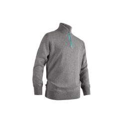Sweter wiatroszczelny do golfa. Niebieskie swetry klasyczne męskie marki INESIS, z golfem. Za 94,99 zł.