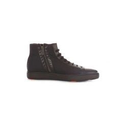 Buty Santoni MBCN20866NA6RGENN01. Czarne trampki męskie Santoni, bez wzorów, bez zapięcia. Za 735,73 zł.