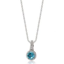 Łańcuszki męskie: Wyjątkowy Białe Złoto Wisiorek – złoto białe 333, Diament 0,11ct…