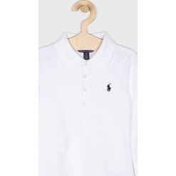 Polo Ralph Lauren - Longsleeve dziecięcy 128 - 176 cm. Białe bluzki dziewczęce Polo Ralph Lauren, bez wzorów, z elastanu, polo, z długim rękawem, długie, bez kaptura. Za 259,90 zł.