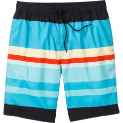 Bermudy plażowe bonprix czarny z nadrukiem. Czarne spodenki i szorty męskie bonprix, na plażę, s, z nadrukiem. Za 37,99 zł.