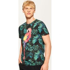 T-shirt z papugą - Czarny. Czarne t-shirty męskie House, l. Za 49,99 zł.