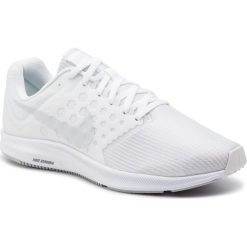 Buty NIKE - Downshifter 7 852459 100 White/Pure Platinum. Białe buty sportowe damskie Nike, bez wzorów, z tworzywa sztucznego, sportowe, do biegania, nike downshifter. Za 219,00 zł.