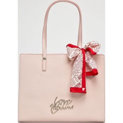 Love Moschino - Torebka. Szare shopper bag damskie Love Moschino, z materiału, do ręki, duże. Za 799,90 zł.