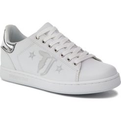 Sneakersy TRUSSARDI JEANS - 79A00391 M020. Białe półbuty damskie Trussardi Jeans, z jeansu. W wyprzedaży za 339,00 zł.