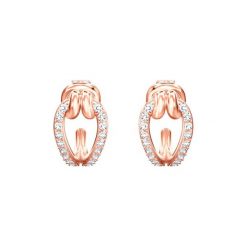 Pozłacane kolczyki z kryształami Swarovski. Różowe kolczyki damskie Swarovski, Thomas Sabo, z kryształem, złote. W wyprzedaży za 229,95 zł.