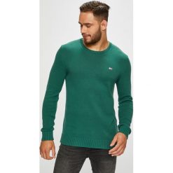 Tommy Jeans - Sweter. Szare swetry klasyczne męskie Tommy Jeans, l, z bawełny, z okrągłym kołnierzem. Za 299,90 zł.