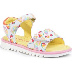 Sandały AGATHA RUIZ DE LA PRADA - 202961 S B-Blanco Y Mandarinas. Białe sandały dziewczęce Agatha Ruiz de la Prada, ze skóry ekologicznej, bez zapięcia. Za 169,00 zł.