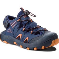 Sandały KAPPA - Taken K 260585K Navy/Orange 6744. Niebieskie sandały chłopięce Kappa, ze skóry ekologicznej, bez zapięcia. Za 119,00 zł.